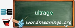 WordMeaning blackboard for ultrage